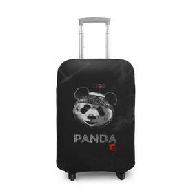 Чехол для чемодана 3D с принтом Cygo - panda E в Рязани, 86% полиэфир, 14% спандекс | двустороннее нанесение принта, прорези для ручек и колес | cygo | panda e | rap | бандана | гепард | голова | леонид вакальчук | медведь | мы бежим с тобой как будто от гепарда | надпись | панда е | реп | репер | рэп | рэпер | сайго | суго | цуго