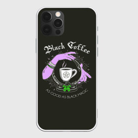 Чехол для iPhone 12 Pro Max с принтом Black coffee в Рязани, Силикон |  | black magic | coffee | food | love | magic | witchcraft | кофе | магия