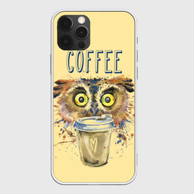 Чехол для iPhone 12 Pro Max с принтом Сова и кофе в Рязани, Силикон |  | coffee | food | love | owl | кофе | сова