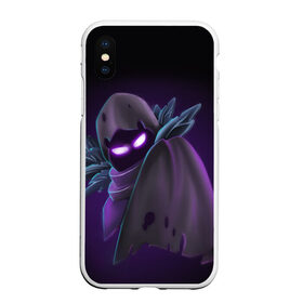 Чехол для iPhone XS Max матовый с принтом Fortnite Nevermore в Рязани, Силикон | Область печати: задняя сторона чехла, без боковых панелей | battle | epic | fortnite | games | nevermore | raven | royale | save | soldier | world | битва | ворон | королевская | солдат | фортнайт