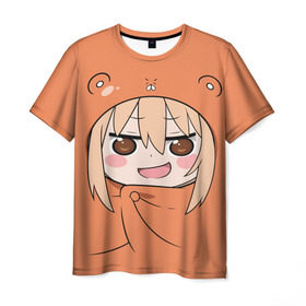 Мужская футболка 3D с принтом Himouto! Umaru-chan в Рязани, 100% полиэфир | прямой крой, круглый вырез горловины, длина до линии бедер | Тематика изображения на принте: himouto umaru chan | himouto umaruchan | komaru | my two faced little sister | tanukichi | u.m.r. | umaru doma | двуличная сестрёнка умару | умару дома