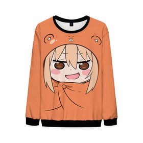 Мужской свитшот 3D с принтом Himouto! Umaru-chan в Рязани, 100% полиэстер с мягким внутренним слоем | круглый вырез горловины, мягкая резинка на манжетах и поясе, свободная посадка по фигуре | Тематика изображения на принте: himouto umaru chan | himouto umaruchan | komaru | my two faced little sister | tanukichi | u.m.r. | umaru doma | двуличная сестрёнка умару | умару дома