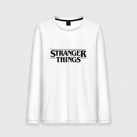 Мужской лонгслив хлопок с принтом STRANGER THINGS в Рязани, 100% хлопок |  | 011 | netflix | stranger things | нетфликс | одиннадцатая | очень странные дела | сериалы