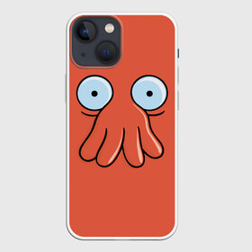 Чехол для iPhone 13 mini с принтом Зойдберг в Рязани,  |  | bender | futurama | mult | simpsons | zoidberg | бендер | зойдберг | мульт | мультик | мультфильм | симпсоны | футурама