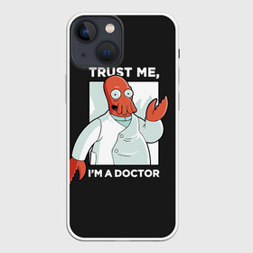 Чехол для iPhone 13 mini с принтом Зойдберг в Рязани,  |  | bender | futurama | mult | simpsons | zoidberg | бендер | зойдберг | мульт | мультик | мультфильм | симпсоны | футурама