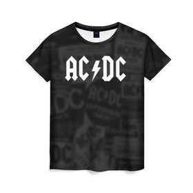 Женская футболка 3D с принтом AC/DC в Рязани, 100% полиэфир ( синтетическое хлопкоподобное полотно) | прямой крой, круглый вырез горловины, длина до линии бедер | acdc | альтернатива | группа | диси | метал | музыка | музыканты | рок | эйси | эйсидиси