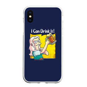 Чехол для iPhone XS Max матовый с принтом Disenchantment I Can Drink It! в Рязани, Силикон | Область печати: задняя сторона чехла, без боковых панелей | bean | beer | disenchantment | elfo | futurama | luci | mattgroening | netflix | princess | simpsons | бин | люси | люци | мэтгроунинг | разочарование | симпсоны | элфо