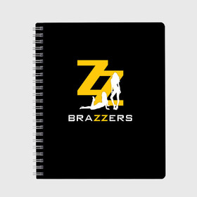 Тетрадь с принтом BRAZZERS в Рязани, 100% бумага | 48 листов, плотность листов — 60 г/м2, плотность картонной обложки — 250 г/м2. Листы скреплены сбоку удобной пружинной спиралью. Уголки страниц и обложки скругленные. Цвет линий — светло-серый
 | brazzers | верховный | девушка | девушки | дом | картинка | красивая | круто | лучший | любовь | мода | молодёжная | рисунок | силуэт | современная | стиль | студия | трафарет | фильмы | чёрный фон