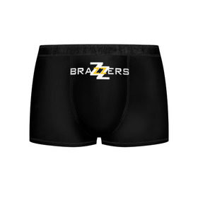 Мужские трусы 3D с принтом BRAZZERS в Рязани, 50% хлопок, 50% полиэстер | классическая посадка, на поясе мягкая тканевая резинка | 