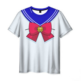 Мужская футболка 3D с принтом Матроска в Рязани, 100% полиэфир | прямой крой, круглый вырез горловины, длина до линии бедер | Тематика изображения на принте: sailor moon | костюм | луна | сейлор мун | сейлормун