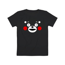 Детская футболка хлопок с принтом KUMAMON в Рязани, 100% хлопок | круглый вырез горловины, полуприлегающий силуэт, длина до линии бедер | japanese | kumamon | kumamoto | аниме | игрушка | кумамон | кумамото сапурайдзу | персонаж | талисман | япония