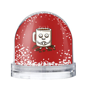 Снежный шар с принтом Кофеёчек в Рязани, Пластик | Изображение внутри шара печатается на глянцевой фотобумаге с двух сторон | coffee | cup | food | mug | горячо | еда | кофе | кофеман | кофий | красный | крепкий | кружка | напиток | черный