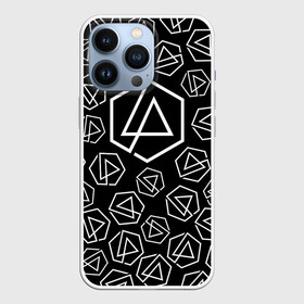 Чехол для iPhone 13 Pro с принтом LINKIN PARK PATTERN в Рязани,  |  | alteranative rock | chester bennington | linkin park | logo | mike shinoda | music | rap | rock | альтернативный рок | группа | лого | музыка | реп | рок