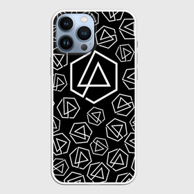 Чехол для iPhone 13 Pro Max с принтом LINKIN PARK PATTERN в Рязани,  |  | alteranative rock | chester bennington | linkin park | logo | mike shinoda | music | rap | rock | альтернативный рок | группа | лого | музыка | реп | рок