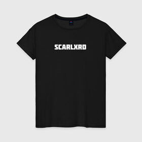 Женская футболка хлопок с принтом Scarlxrd (8) в Рязани, 100% хлопок | прямой крой, круглый вырез горловины, длина до линии бедер, слегка спущенное плечо | Тематика изображения на принте: 