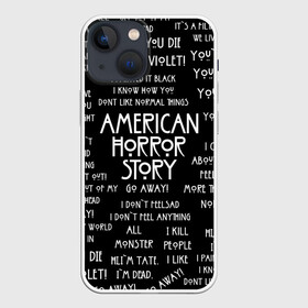 Чехол для iPhone 13 mini с принтом AHS | AMERICAN HORROR STORY в Рязани,  |  | ahs | american horror story | normal people scare me | американская история ужасов | нормальные люди пугают меня | сериал