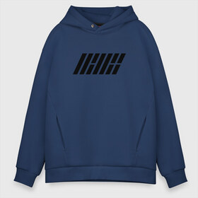 Мужское худи Oversize хлопок с принтом iKON logo в Рязани, френч-терри — 70% хлопок, 30% полиэстер. Мягкий теплый начес внутри —100% хлопок | боковые карманы, эластичные манжеты и нижняя кромка, капюшон на магнитной кнопке | ikon | k pop | return | айкон