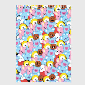 Скетчбук с принтом BTS BT21 STICKERS в Рязани, 100% бумага
 | 48 листов, плотность листов — 100 г/м2, плотность картонной обложки — 250 г/м2. Листы скреплены сверху удобной пружинной спиралью | bt21 | bts | bts army | bts stickers | j hope | jimin | jin | jungkook | k pop | rap monster | rapmon | suga | v | бтс | корея | стикеры bts