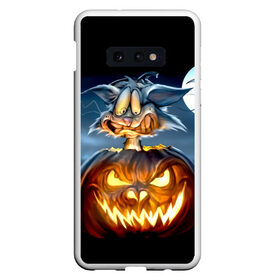 Чехол для Samsung S10E с принтом Halloween в Рязани, Силикон | Область печати: задняя сторона чехла, без боковых панелей | аниме | ведьма | девушка | зомби | ирландия | кладбище | колдун | кости | кошки | летучие | луна | мертвец | мёртвые | монстры | мыши | ночь | оборотни | пауки | паутина | подарок | праздник | свет | свечи