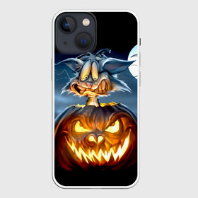 Чехол для iPhone 13 mini с принтом Halloween в Рязани,  |  | аниме | ведьма | девушка | зомби | ирландия | кладбище | колдун | кости | кошки | летучие | луна | мертвец | мёртвые | монстры | мыши | ночь | оборотни | пауки | паутина | подарок | праздник | свет | свечи