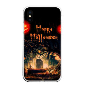 Чехол для iPhone XS Max матовый с принтом Halloween в Рязани, Силикон | Область печати: задняя сторона чехла, без боковых панелей | аниме | ведьма | девушка | зомби | ирландия | кладбище | колдун | кости | кошки | летучие | луна | мертвец | мёртвые | монстры | мыши | ночь | оборотни | пауки | паутина | подарок | праздник | свет | свечи