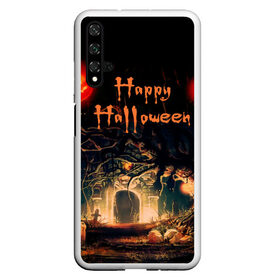 Чехол для Honor 20 с принтом Halloween в Рязани, Силикон | Область печати: задняя сторона чехла, без боковых панелей | аниме | ведьма | девушка | зомби | ирландия | кладбище | колдун | кости | кошки | летучие | луна | мертвец | мёртвые | монстры | мыши | ночь | оборотни | пауки | паутина | подарок | праздник | свет | свечи