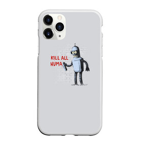 Чехол для iPhone 11 Pro матовый с принтом Bender - Kill all human в Рязани, Силикон |  | Тематика изображения на принте: bender | fry | futurama | planet express | бендер | гипножаба | зойдберг | лила | фрай | футурама