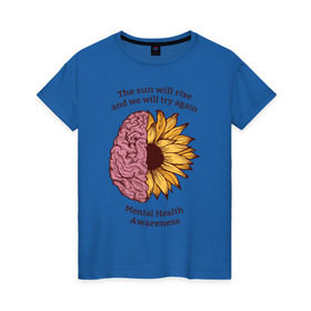 Женская футболка хлопок с принтом Психология в Рязани, 100% хлопок | прямой крой, круглый вырез горловины, длина до линии бедер, слегка спущенное плечо | 