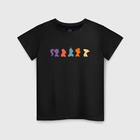 Детская футболка хлопок с принтом Futurama characters в Рязани, 100% хлопок | круглый вырез горловины, полуприлегающий силуэт, длина до линии бедер | bender | fry | futurama | planet express | бендер | гипножаба | зойдберг | лила | фрай | футурама
