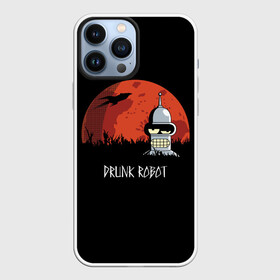 Чехол для iPhone 13 Pro Max с принтом Drunk Robot в Рязани,  |  | all | bender | doctor | futurama | humans | kill | mult | robot | simpsons | space | trust | zoidberg | бендер | зойдберг | космос | мульт | мультик | мультфильм | робот | симпсоны | футурама