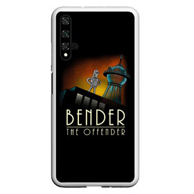 Чехол для Honor 20 с принтом Bender The Offender в Рязани, Силикон | Область печати: задняя сторона чехла, без боковых панелей | Тематика изображения на принте: all | bender | doctor | futurama | humans | kill | mult | robot | simpsons | space | trust | zoidberg | бендер | зойдберг | космос | мульт | мультик | мультфильм | робот | симпсоны | футурама