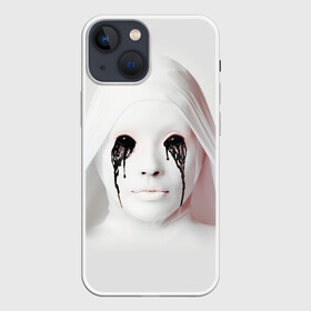 Чехол для iPhone 13 mini с принтом American Horror Story в Рязани,  |  | ahs | american horror story | американская история ужасов | демон | лицо | макияж | монашка | черные глаза