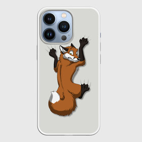 Чехол для iPhone 13 Pro с принтом Лис Вцепился в Рязани,  |  | cute | fox | foxes | ginger | tail | вцепился | забавная | капаркается | лис | лиса | лисица | лисицы | лисичка | лисички | лисы | милая | рыжая | рыжие | смешная | фыр | хвост | хвосты