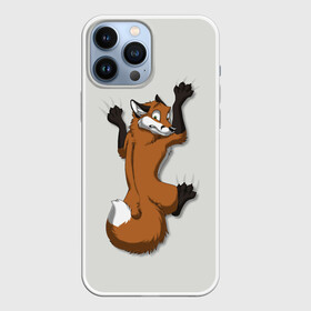 Чехол для iPhone 13 Pro Max с принтом Лис Вцепился в Рязани,  |  | Тематика изображения на принте: cute | fox | foxes | ginger | tail | вцепился | забавная | капаркается | лис | лиса | лисица | лисицы | лисичка | лисички | лисы | милая | рыжая | рыжие | смешная | фыр | хвост | хвосты