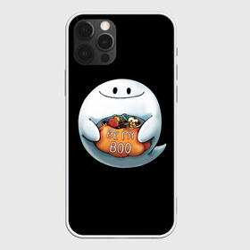 Чехол для iPhone 12 Pro Max с принтом Be my Boo в Рязани, Силикон |  | candy | deliciouse | ghost | halloween | night | pumpkin | spirit | treat | trick | вкусняшки | гадость | дух | конфеты | ночь | приведение | призрак | сладости | тыква | хеллоуин | хэллоуин