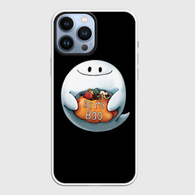 Чехол для iPhone 13 Pro Max с принтом Be my Boo в Рязани,  |  | candy | deliciouse | ghost | halloween | night | pumpkin | spirit | treat | trick | вкусняшки | гадость | дух | конфеты | ночь | приведение | призрак | сладости | тыква | хеллоуин | хэллоуин