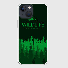 Чехол для iPhone 13 mini с принтом adventure в Рязани,  |  | adventure | forest | hiking | nature | taiga | traveling | trees | trekking | лес | отдых | охота | приключения | природа | путешествия | тайга | туризм