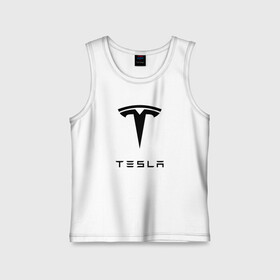 Детская майка хлопок с принтом TESLA в Рязани,  |  | brand | car | elon mask | tesla | авто | бренд | илон | илон маск | маск | машина | тесла | электрокар