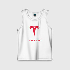 Детская майка хлопок с принтом TESLA | ТЕСЛА в Рязани,  |  | brand | car | elon mask | tesla | авто | бренд | илон | илон маск | маск | машина | тесла | электрокар