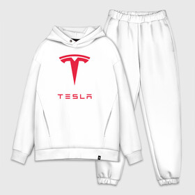 Мужской костюм хлопок OVERSIZE с принтом TESLA | ТЕСЛА в Рязани,  |  | brand | car | elon mask | tesla | авто | бренд | илон | илон маск | маск | машина | тесла | электрокар