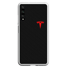 Чехол для Honor 20 с принтом TESLA в Рязани, Силикон | Область печати: задняя сторона чехла, без боковых панелей | brand | car | carbon | elon mask | tesla | авто | бренд | илон | илон маск | карбон | маск | машина | текстура | тесла | электрокар