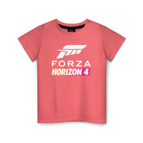 Детская футболка хлопок с принтом Forza Horizon 4 в Рязани, 100% хлопок | круглый вырез горловины, полуприлегающий силуэт, длина до линии бедер | Тематика изображения на принте: auto | car | forza | game | horizon | mclaren | motorsport | race | авто | гонки | игра | машина