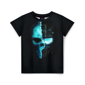 Детская футболка 3D с принтом Tom Clancy’s Ghost Recon в Рязани, 100% гипоаллергенный полиэфир | прямой крой, круглый вырез горловины, длина до линии бедер, чуть спущенное плечо, ткань немного тянется | Тематика изображения на принте: wildlands | маска | призраки | череп | шлем | шутер