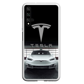 Чехол для Honor 20 с принтом TESLA в Рязани, Силикон | Область печати: задняя сторона чехла, без боковых панелей | Тематика изображения на принте: car | elon | motors | musk | tesla | авто | автомобиль | илон | кар | лого | маск | моторс | тесла | тэсла