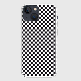 Чехол для iPhone 13 mini с принтом Checkerboard в Рязани,  |  | белая | бойчик | вдудь | дудь | иванов | клетка. ячейка | кубики | орнамент | френдзона | чача | чёрная | шахматная. доска | шашечки