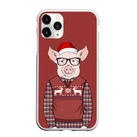 Чехол для iPhone 11 Pro матовый с принтом New Year Pig в Рязани, Силикон |  | Тематика изображения на принте: 2019 | merry christmas | new year | год свиньи | зима | новый год | поросенок | праздник | рождество | свинка | свинья