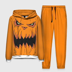 Мужской костюм 3D (с толстовкой) с принтом Halloween в Рязани,  |  | halloween | orange | pumpkin | scary | оранжевая | страшная | тыква | ужас | хэллоуин