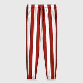 Женские брюки 3D с принтом Костюм пирата в красную полоску - штаны в Рязани, полиэстер 100% | прямой крой, два кармана без застежек по бокам, с мягкой трикотажной резинкой на поясе и по низу штанин. В поясе для дополнительного комфорта — широкие завязки | 