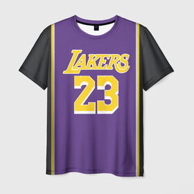 Мужская футболка 3D с принтом James LA Lakers 2019 в Рязани, 100% полиэфир | прямой крой, круглый вырез горловины, длина до линии бедер | angeles | james | lakers | lebron | los | nba | usa | анджелес | джеймс | леброн | лейкерс | лос | нба | сша