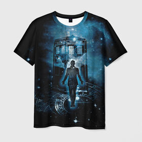 Мужская футболка 3D с принтом Doctor Who в Рязани, 100% полиэфир | прямой крой, круглый вырез горловины, длина до линии бедер | Тематика изображения на принте: doctor | series | space | tardis | time | travel | who | времени | время | доктор | космос | кто | пространство | путешествия | сериал | сериалы | тардис